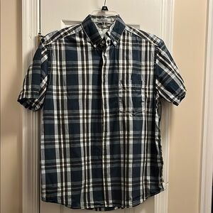 Old Navy Blue and White Casual Button Down Shirt